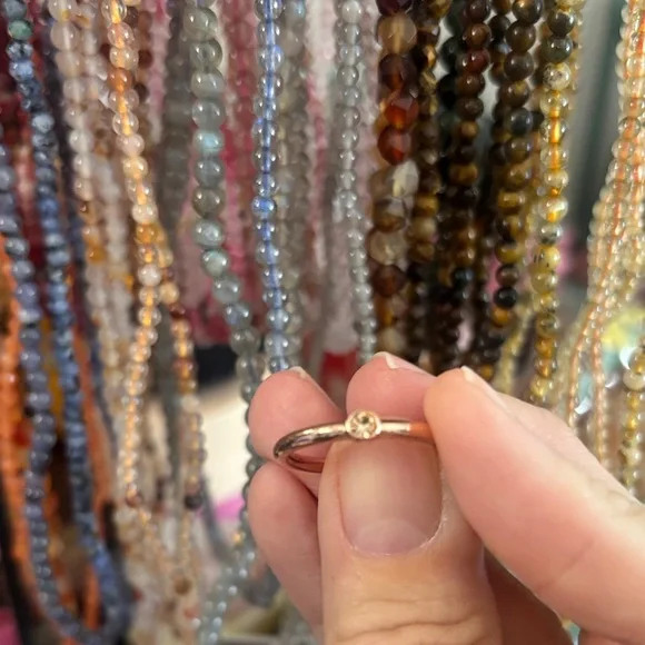 Coach Rose Gold Ring with Crystal Accents - Picture 3 of 5